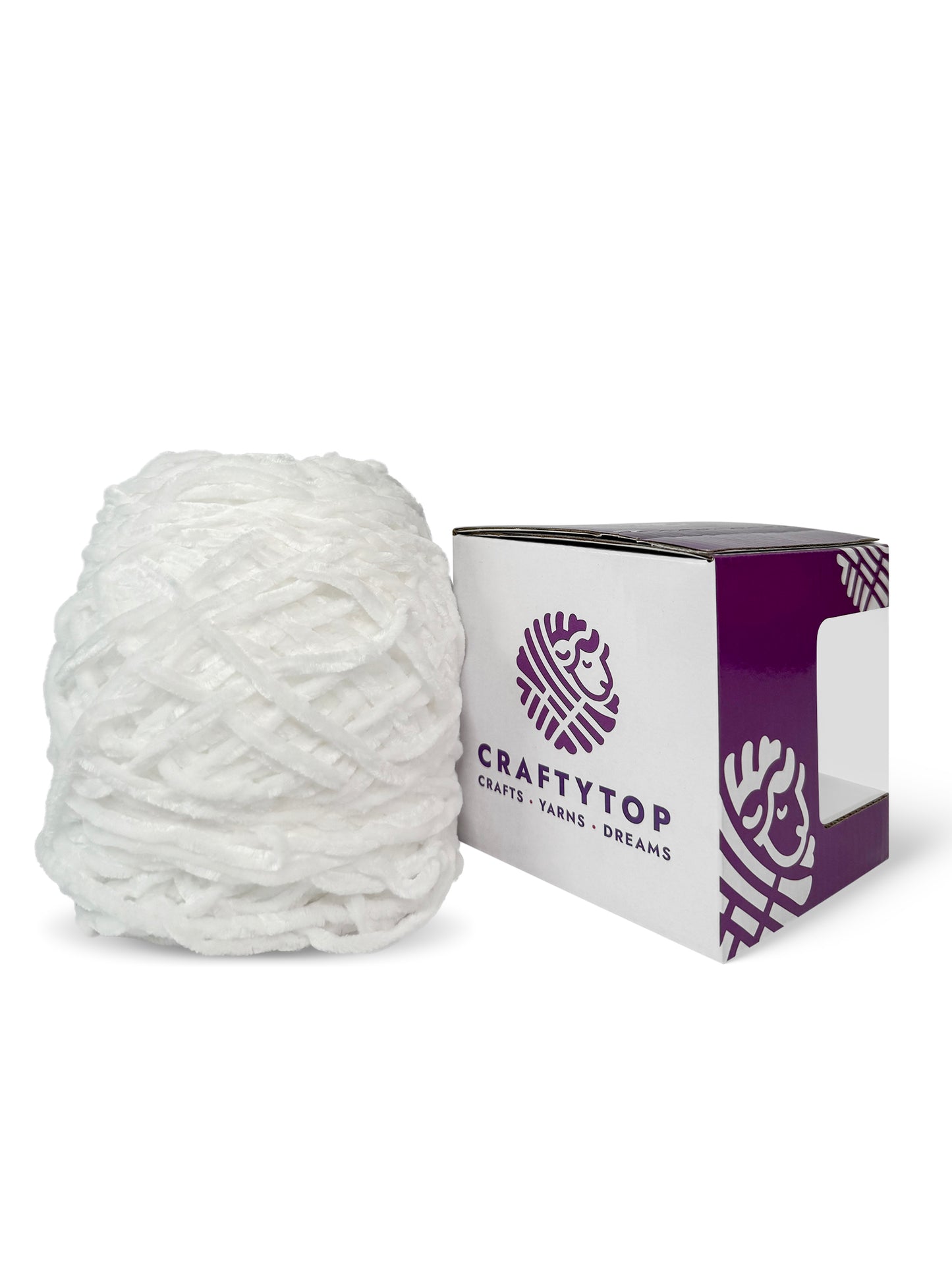 Worsted Baby Velvet Yarn - Starlight White