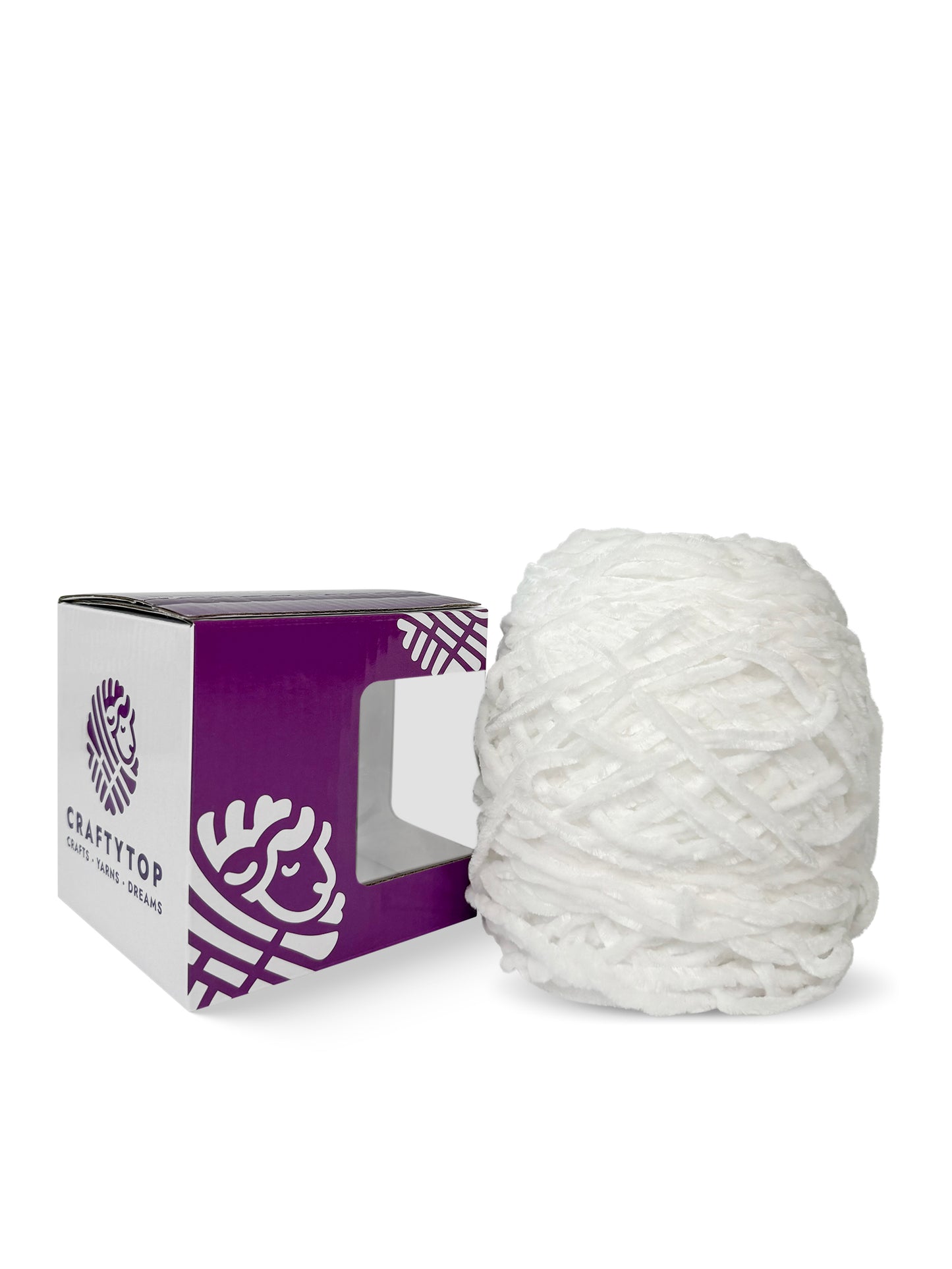 Worsted Baby Velvet Yarn - Starlight White