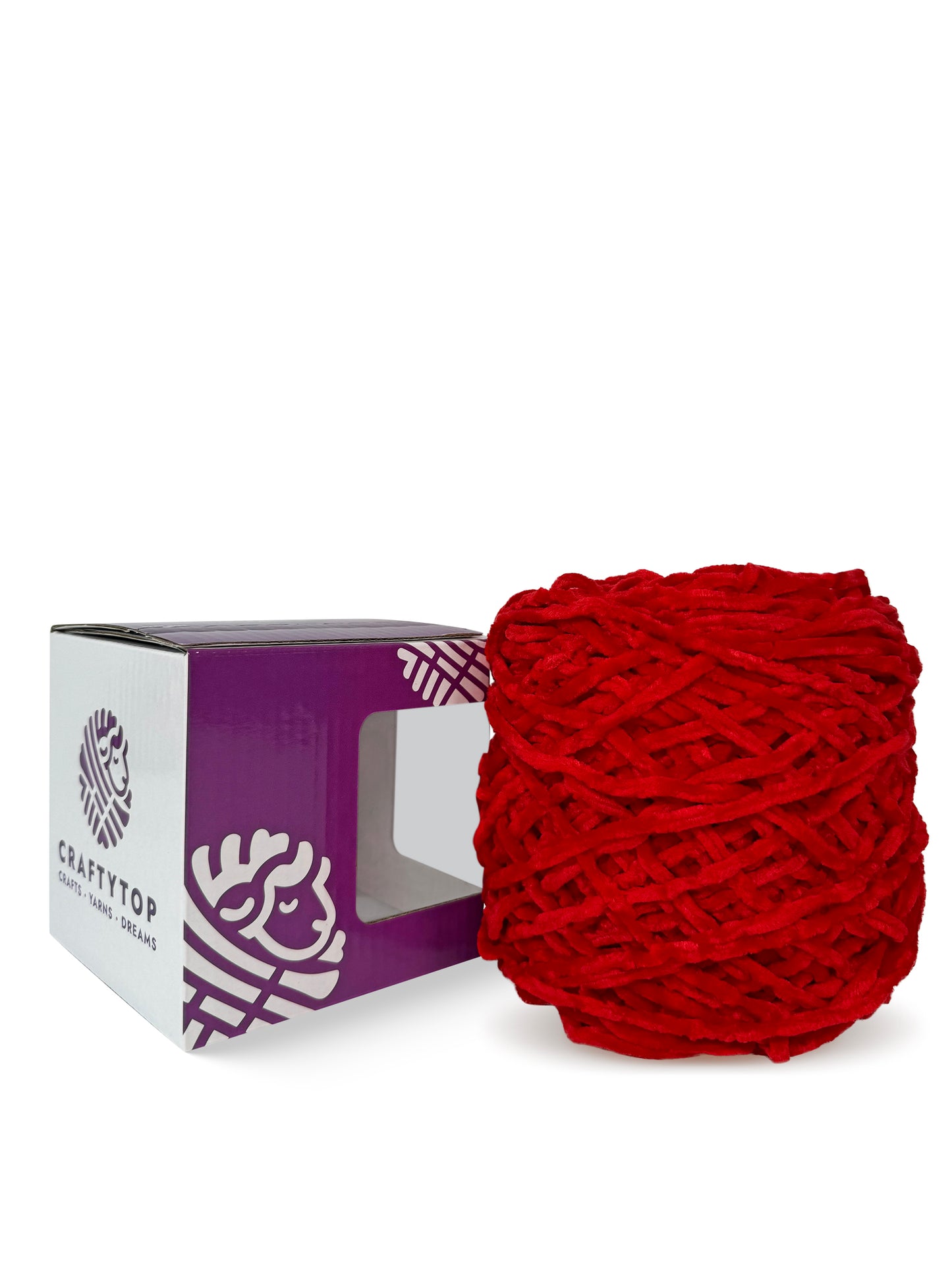 Worsted Baby Velvet Yarn - Red Giant