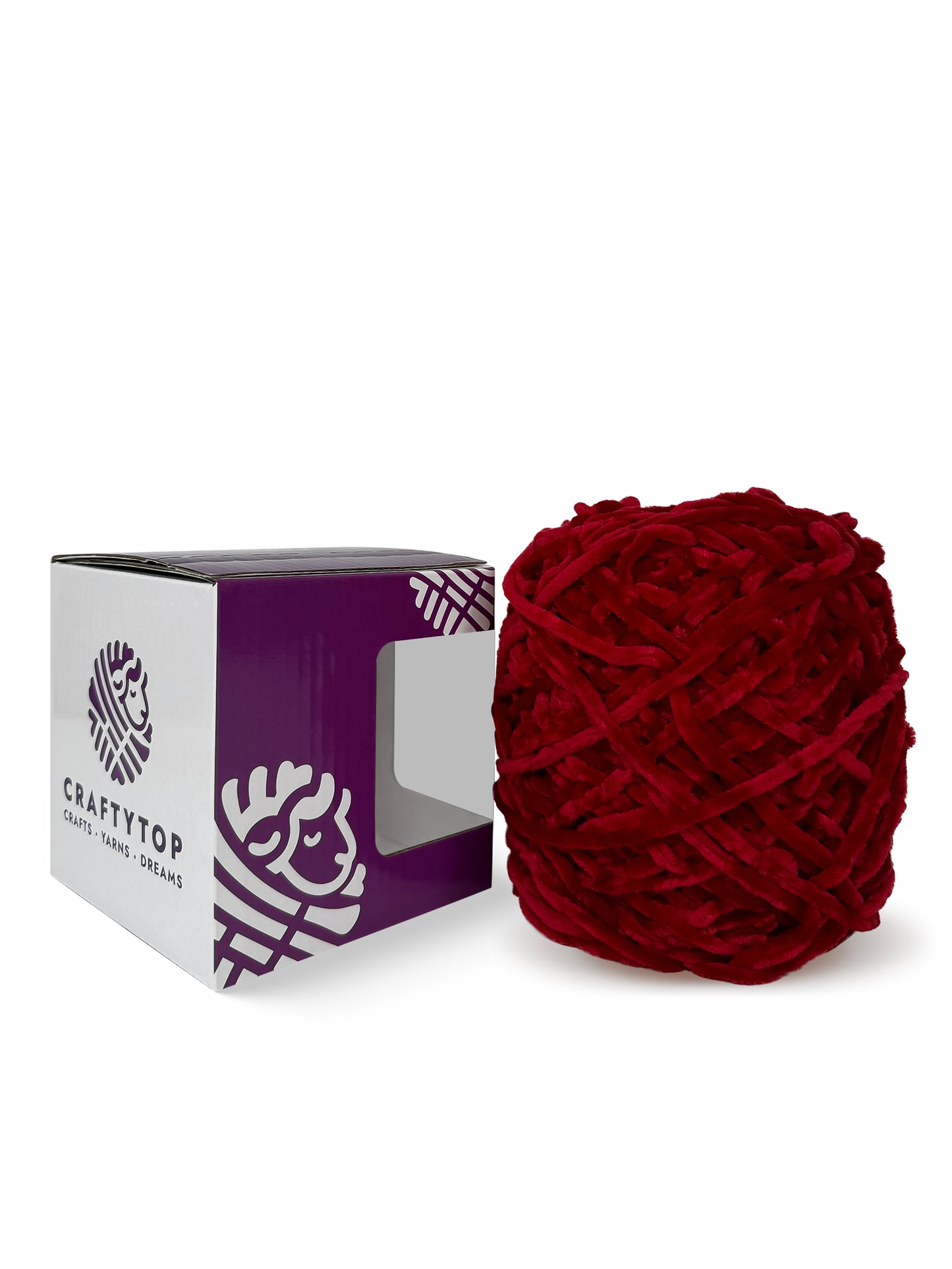 Worsted Baby Velvet Yarn - Ruby Comet