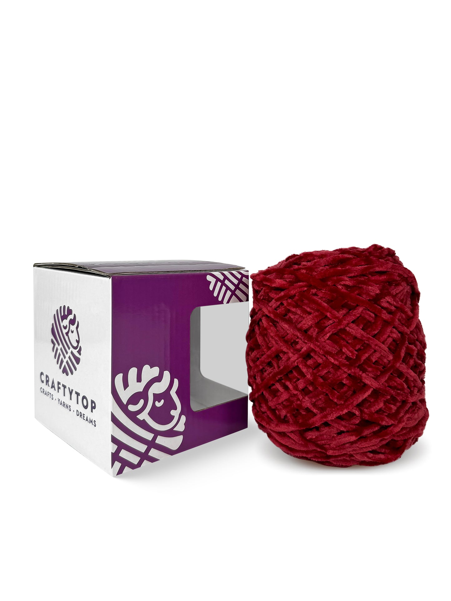 Worsted Baby Velvet Yarn - Quasar Cherry
