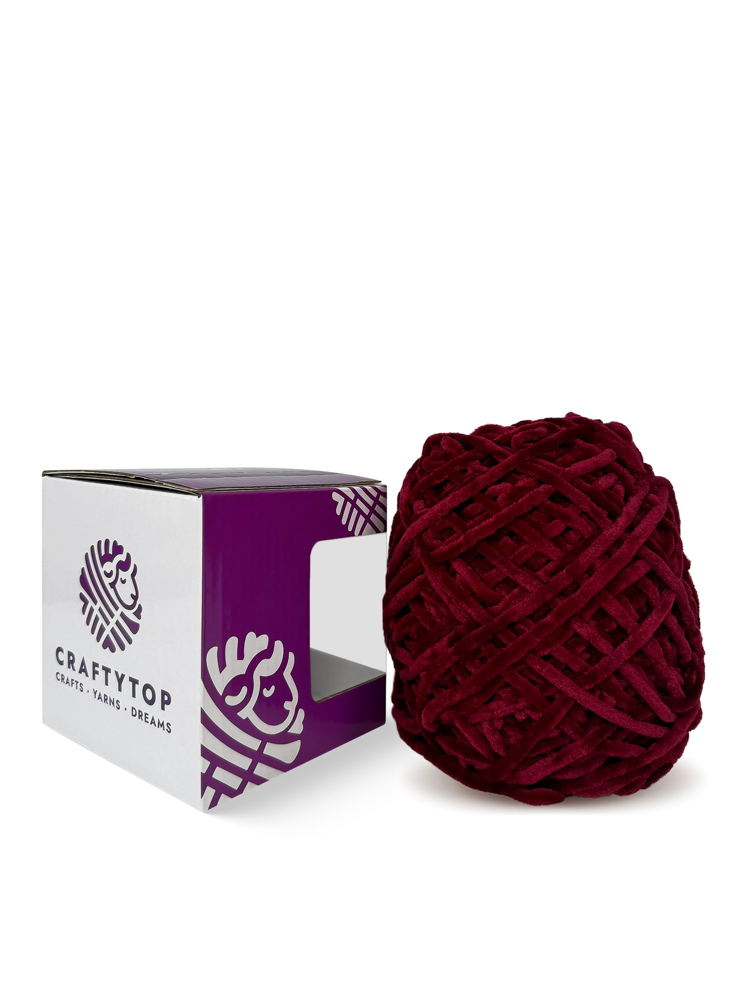 Worsted Baby Velvet Yarn - Crimson Eclipse