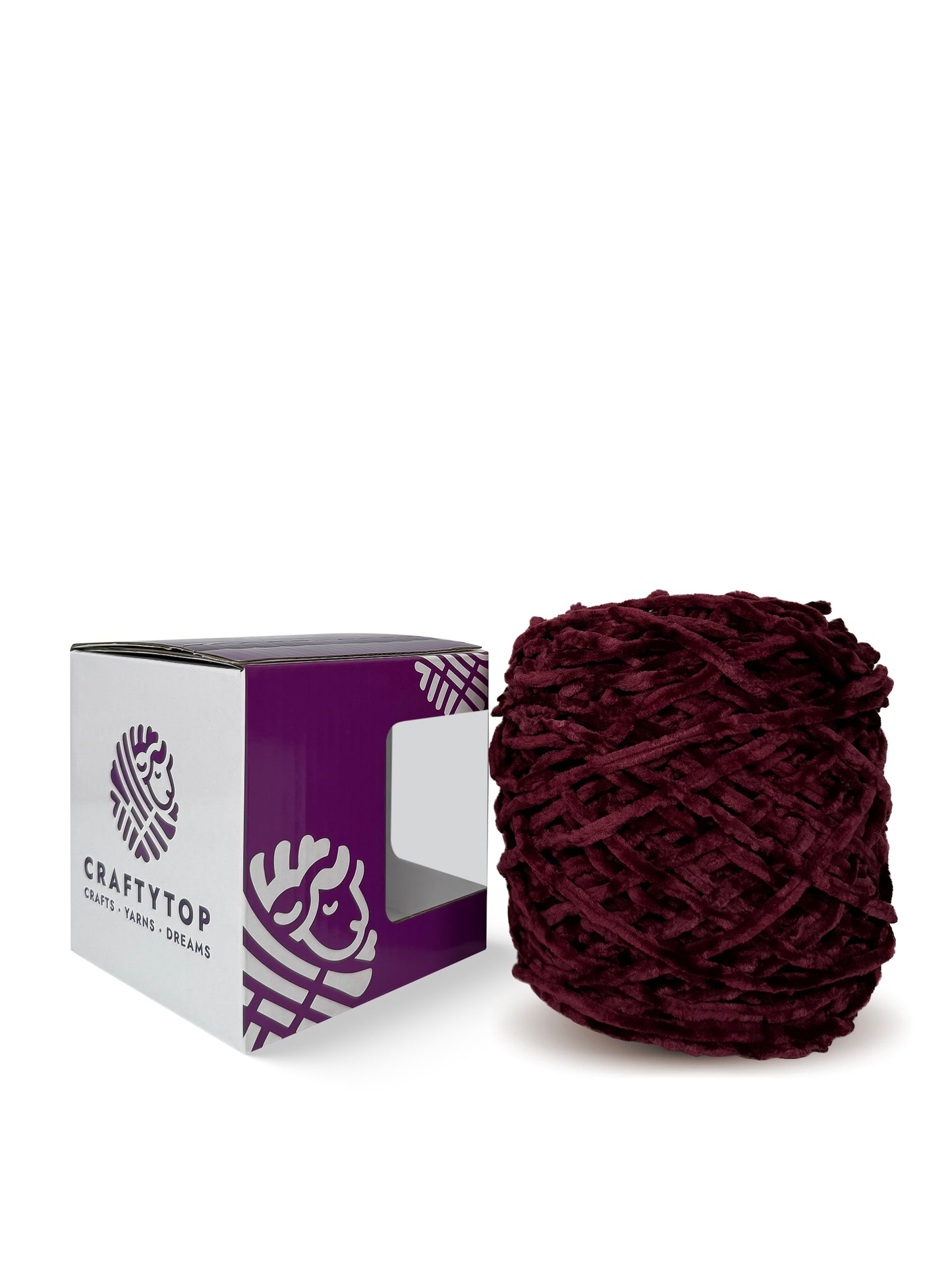 Worsted Baby Velvet Yarn - Space Garnet