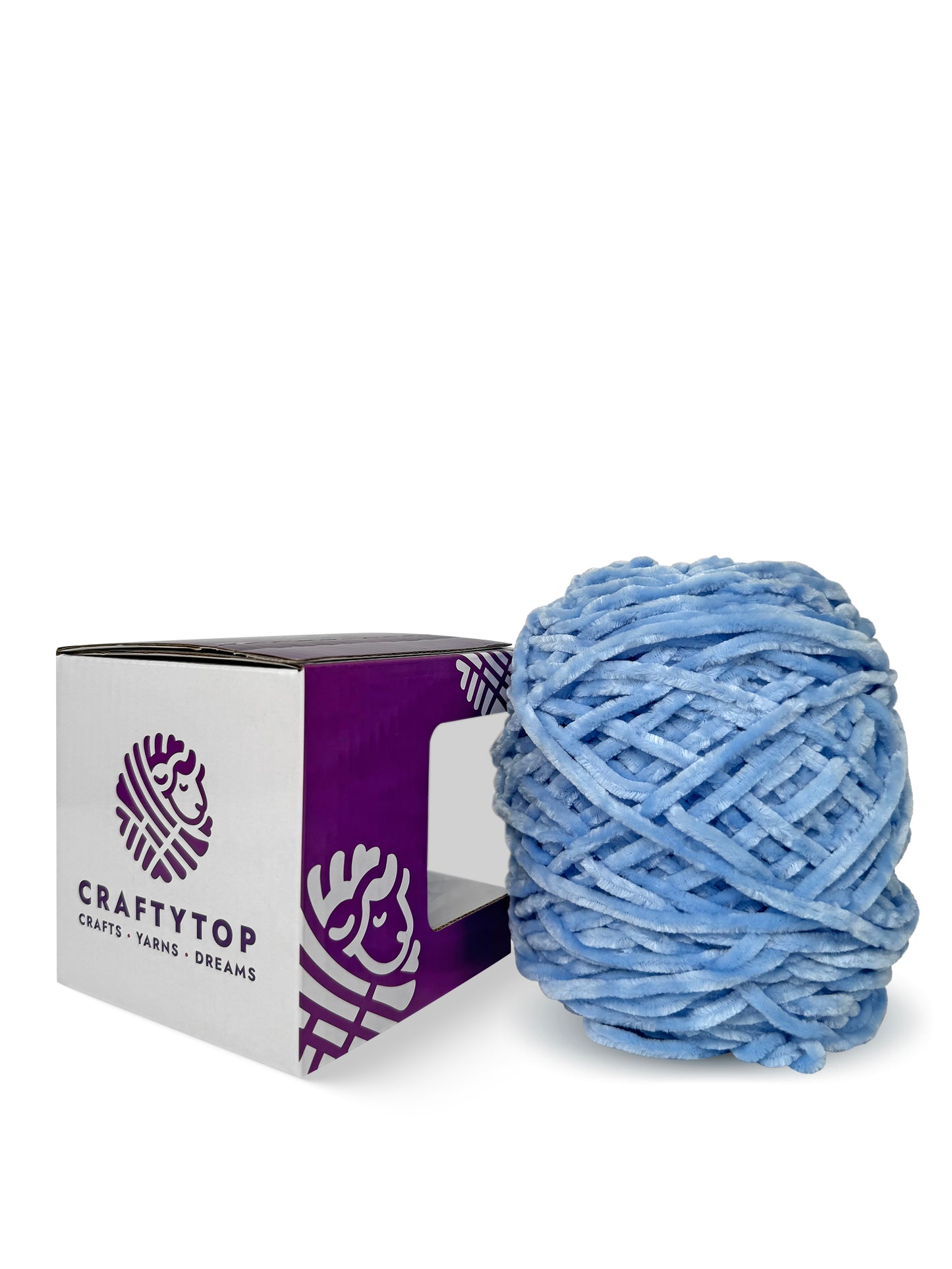 Worsted Baby Velvet Yarn - Ice Planet Blue