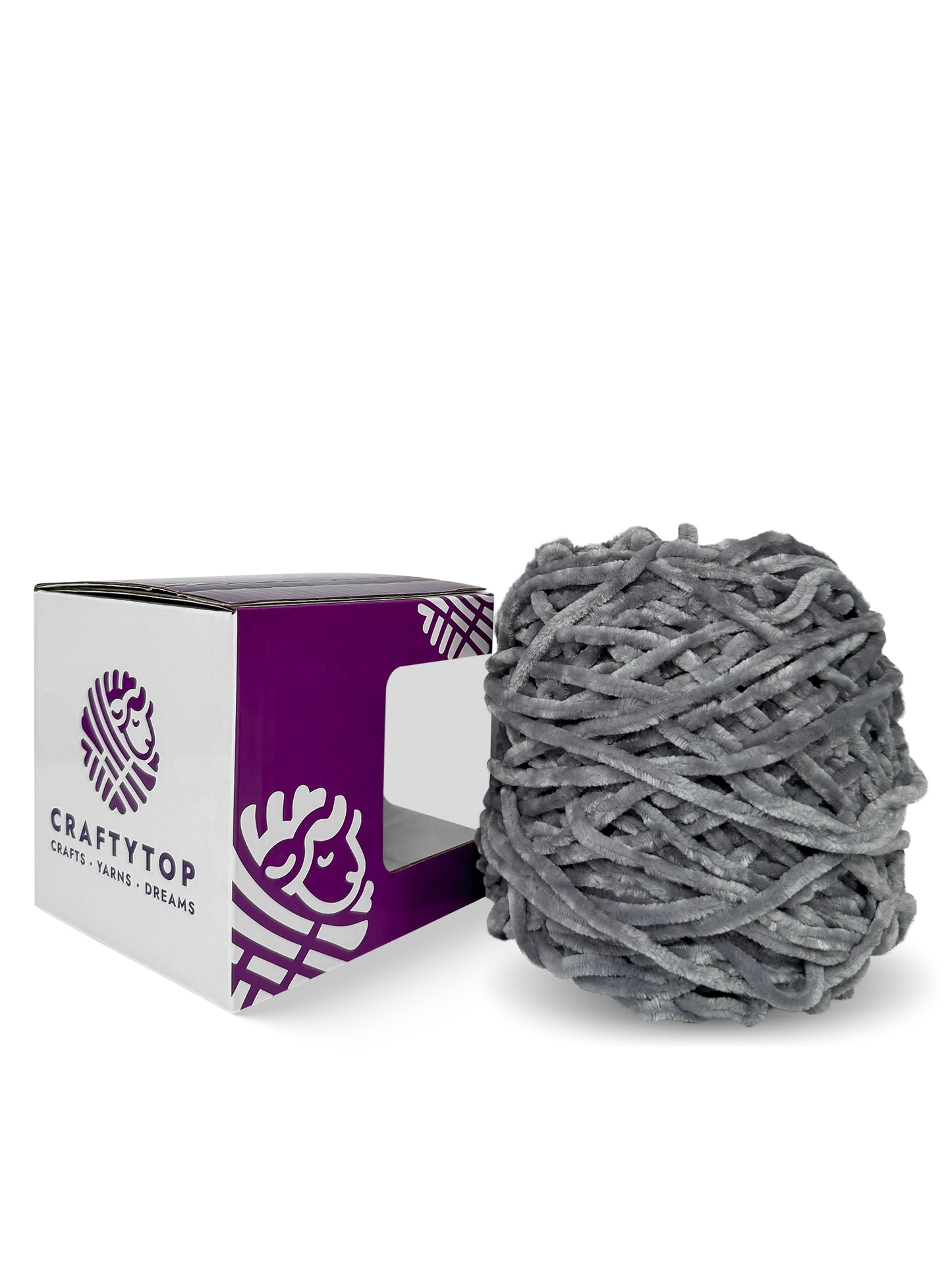 Worsted Baby Velvet Yarn - Spaceship Steel