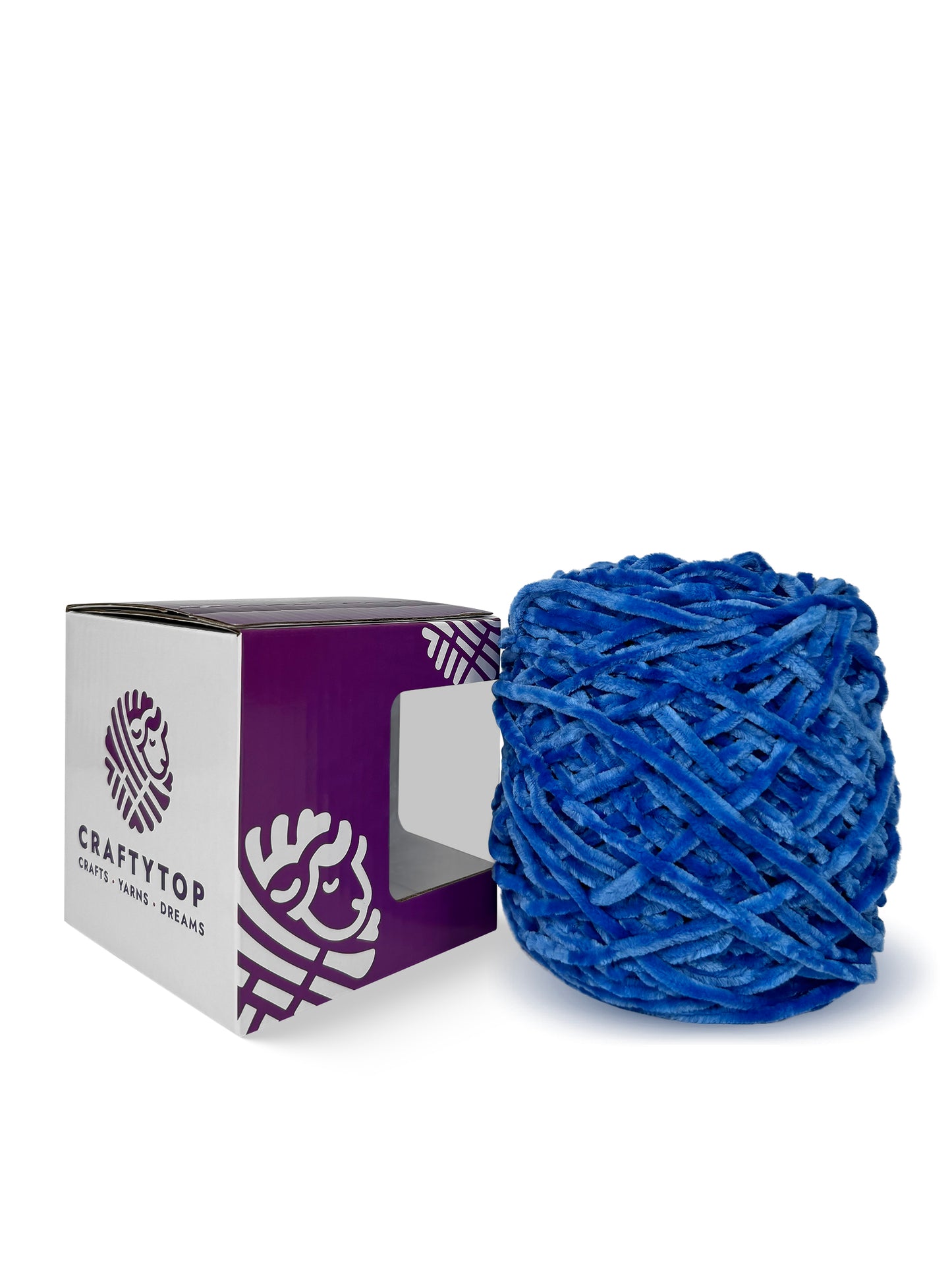 Worsted Baby Velvet Yarn - Photon Blue