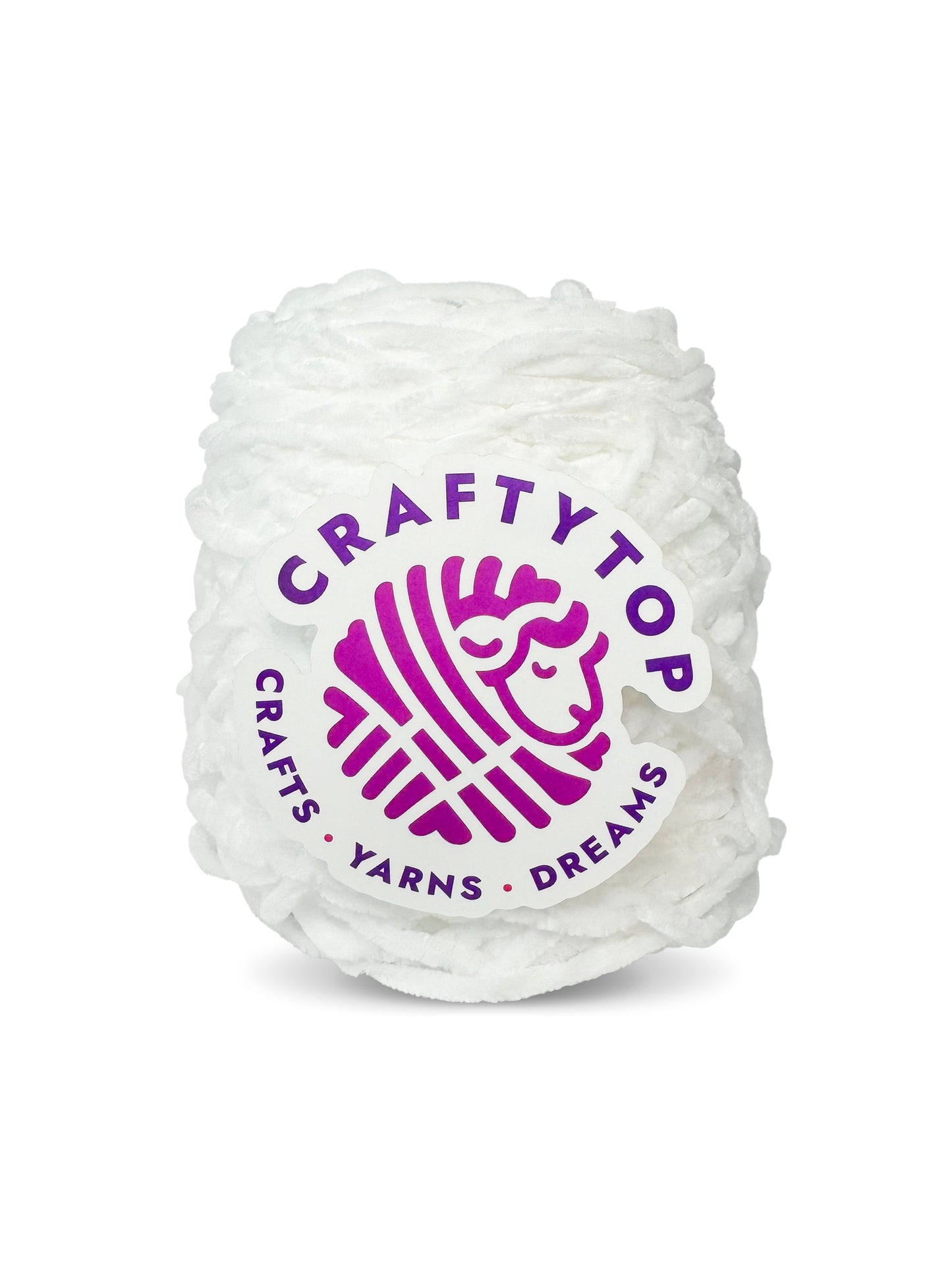 Worsted Baby Velvet Yarn - Starlight White