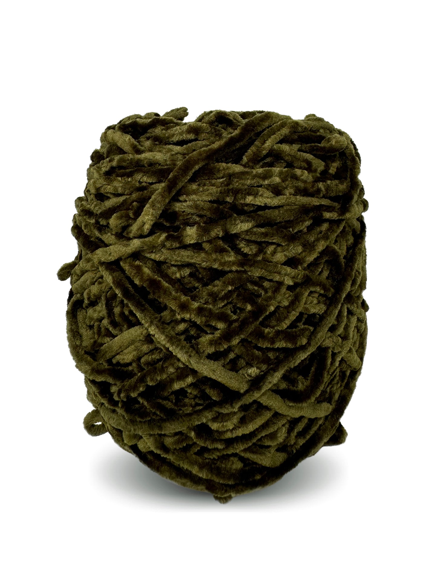 Deep green velvet yarn ball for knitting and crochet – Saturn Rings