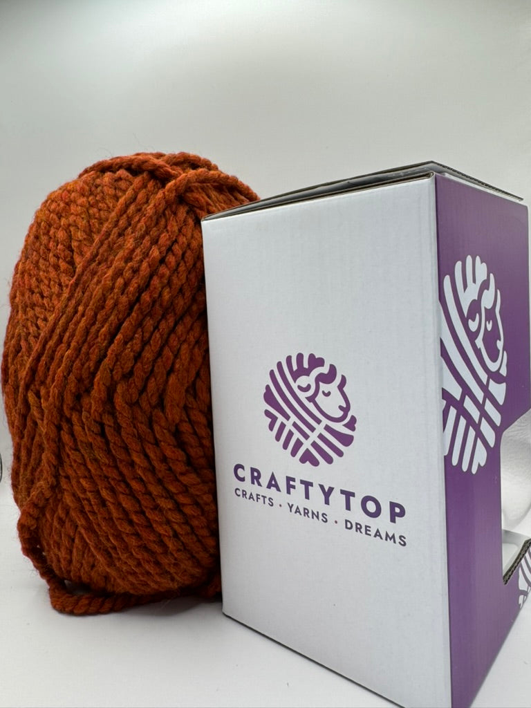 Craftytop™ Wool Yarn – Rust