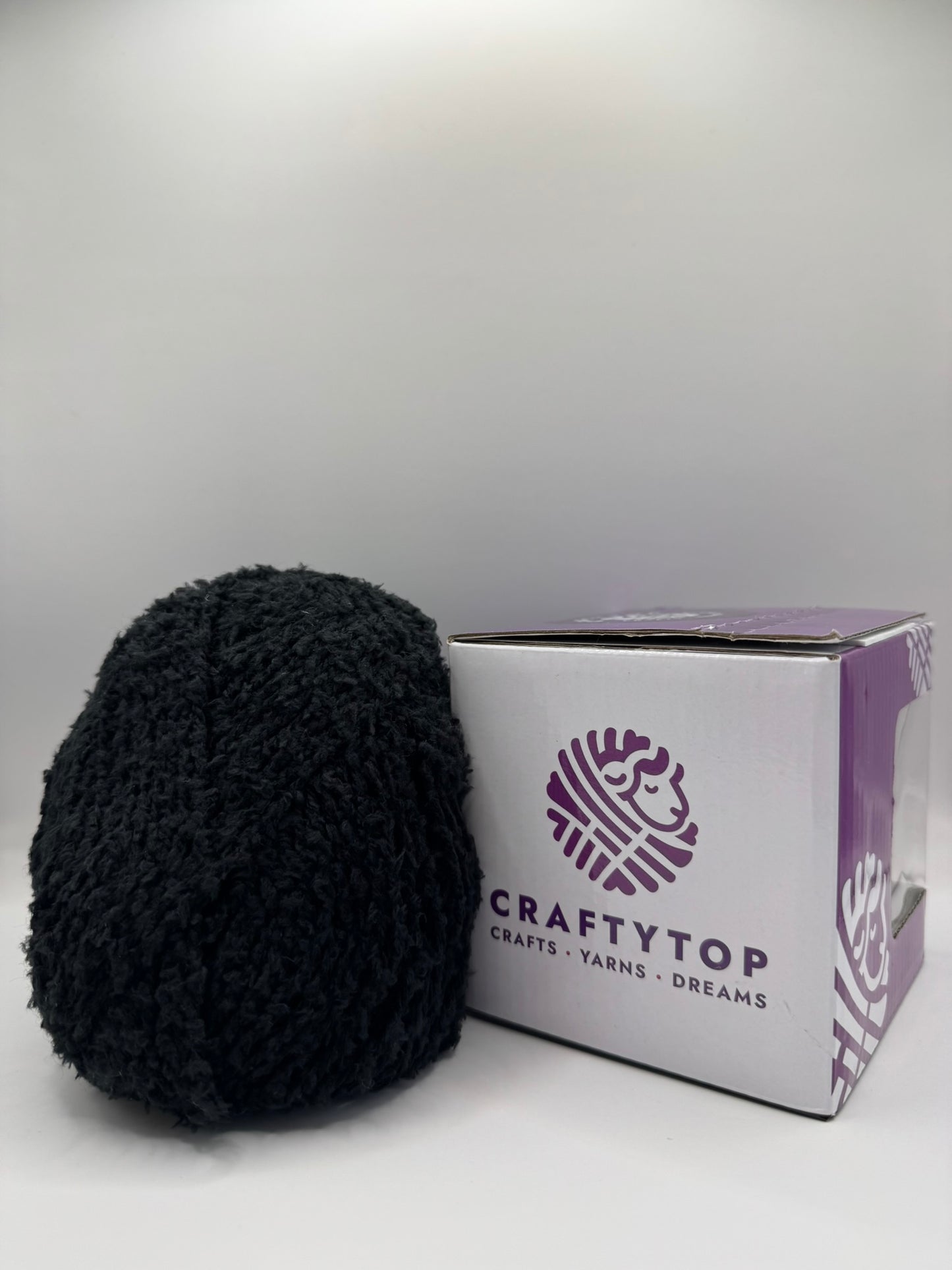 Craftytop™ Semi-Synthetic Yarn – Black
