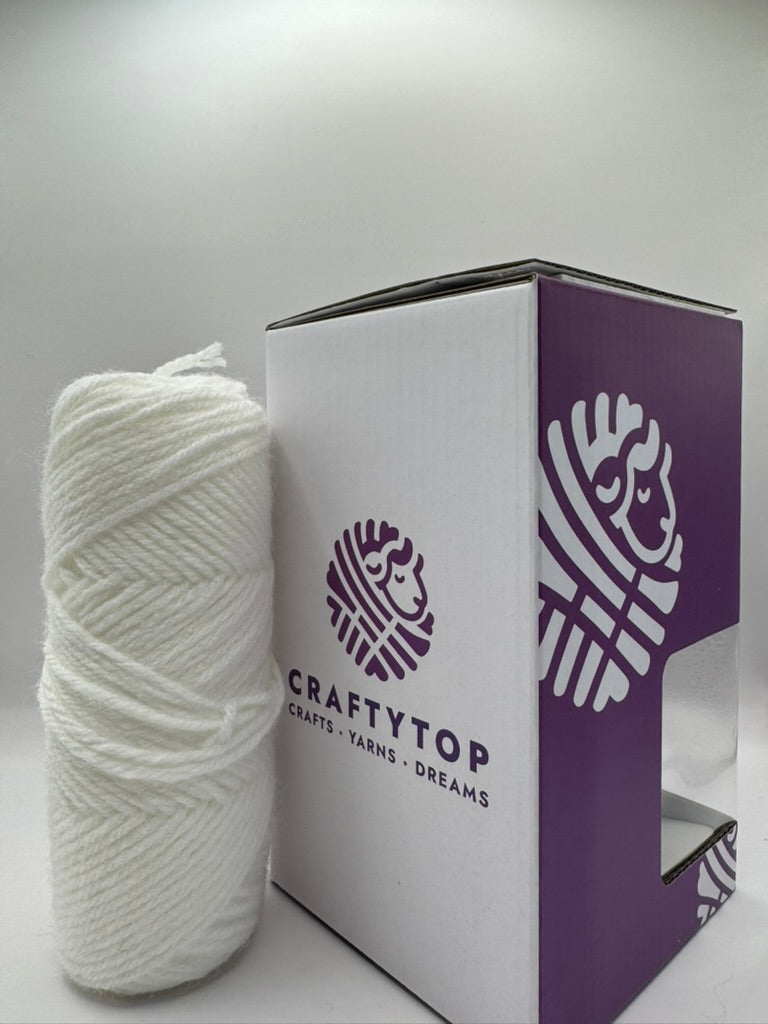 Craftytop™ Textile Yarn – White