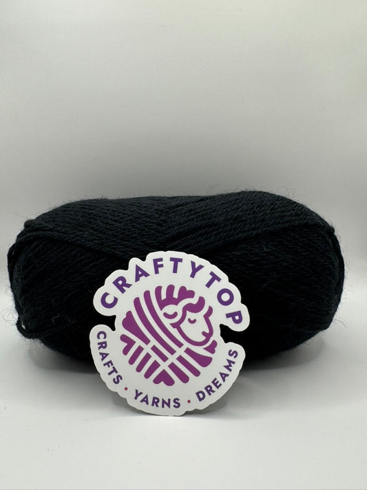 Craftytop™ Alpaca Wool Yarn – Jet Black