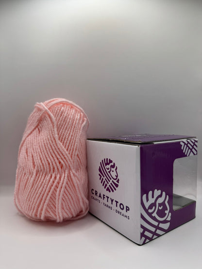 Craftytop™ Worsted Yarn – Light Pink