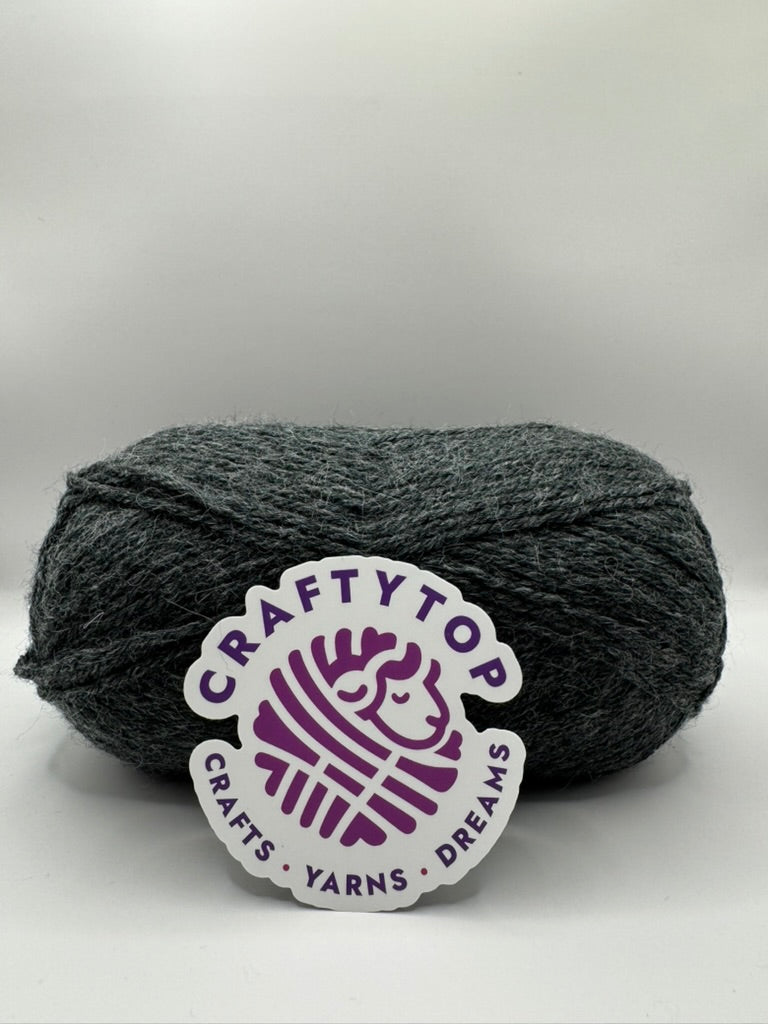 Craftytop™ Alpaca Wool Yarn – Charcoal Gray