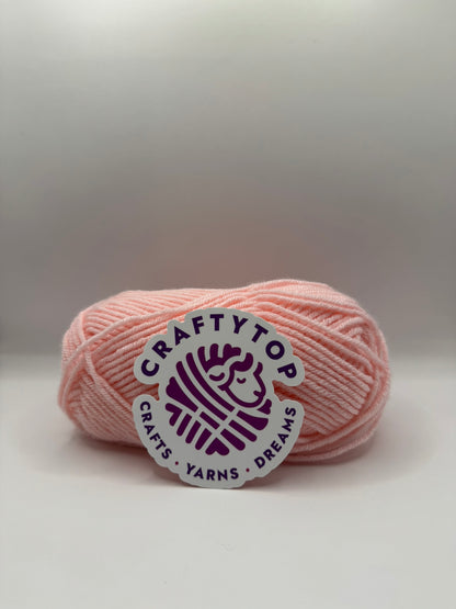 Craftytop™ Worsted Yarn – Light Pink