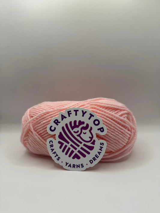 Craftytop™ Worsted Yarn – Light Pink