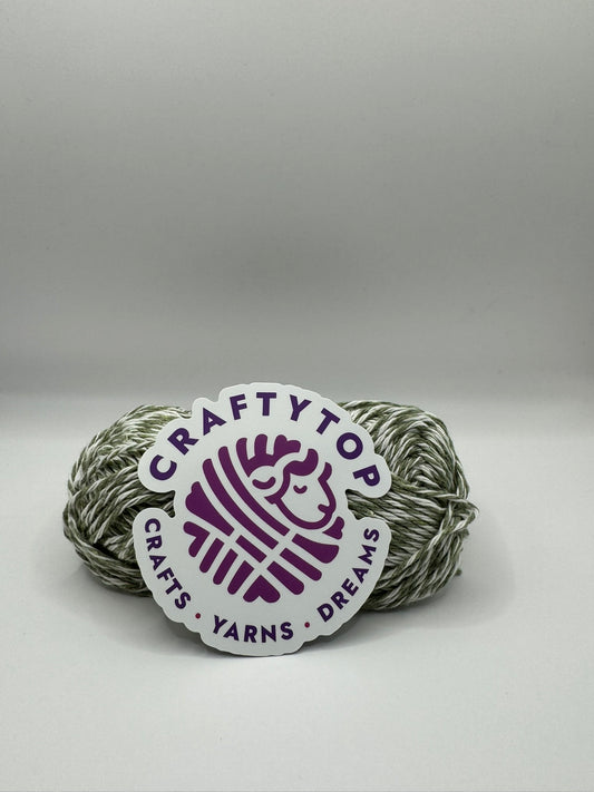 Craftytop™ Cotton Yarn – Green & White