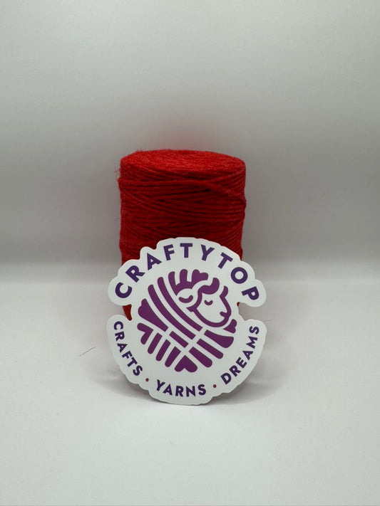 Craftytop™ Jute Yarn – Red