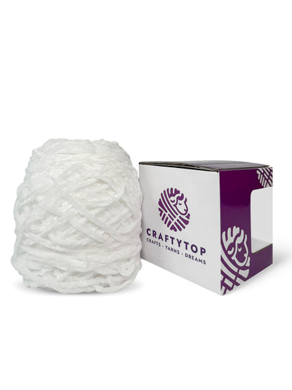 Worsted Baby Velvet Yarn - Starlight White